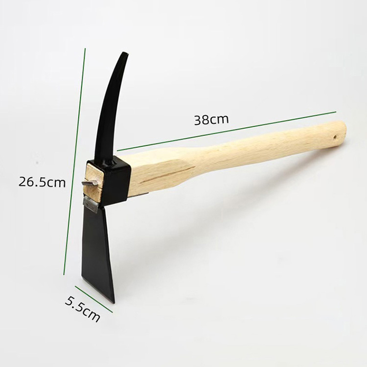 Wooden-handled small pickaxe